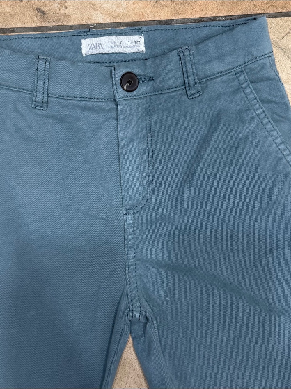 Zara Kid’sSlate Blue Cotton Chino Pants